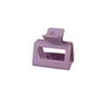 Detail of a large matte purple square hair claw clip with a strong metal spring mechanism - Bulk Packaging / 5cm / Purple