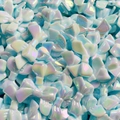 Iridescent light blue bow-shaped beads for DIY jewelry with pearl finish texture - Sky Blue