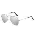 Lunettes de soleil aviateur pour enfants avec monture argentée et verres miroirs - Monture Argent Verres Miroir Blanc