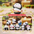 Cute panda sports blind box set featuring 8 regular and 1 hidden fitness style toy figures - 80273 Flower Yoga Time Box 8 / Full Box Set
