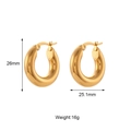 Vista dettagliata dei cerchi placcati oro 18K con altezza 26mm e peso di 16g - Oro Cerchio Solido Lucido 25mm