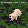 Miniature labrador puppy figurine for micro landscapes, beige resin dog ornament 5cm - Dog