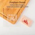 Weihnachtskamin Keksstempel aus Acryl für Fondant mit Größenangaben zum DIY-Backen - QA294-Kamin Präger