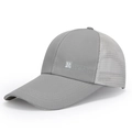Cappellino da baseball grigio con ricamo RVOGUER e pannello posteriore in rete - Grigio / Regolabile