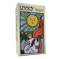 LUCKY TAROT oracle card box featuring sun and sunflower illustrations in vivid colors - G75 Lucky Tarot Deck