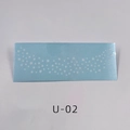 Detail of waterproof gold freckle tattoo sticker with white star patterns, model U-02 - U-02 White Multiple Stars