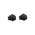Pair of S925 sterling silver earring backs in black finish for stud earring support - Earring Backs / Black & Gold