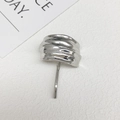 Silberner Haarhaken mit unregelmäßiger Lava-Textur und Liquid-Metal-Design für Zöpfe - Unregelmäßiges Textur Wellendesign (11#) / 11# Silber