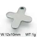 Ciondolo a croce in acciaio inossidabile argento 12x10mm per collane e gioielli - Colore Acciaio (KLJ4773-Z)