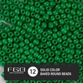 Lebendige grüne 4mm massiv lackierte Glasperlen für DIY Schmuckherstellung - US 12 / 100g (ca. 1500 Stk.)