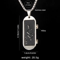 Collier skateboard en acier inoxydable argenté avec pendentif LOVE et chaîne 70cm - Noir