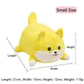 Piccolo giocattolo di peluche giallo shiba inu per cani in tessuto a coste - Corgi Giallo con Squeak Piccolo S