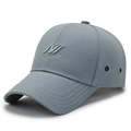 Dark grey breathable baseball cap with narason embroidery and white decorative brim stitching - Adjustable / Blue