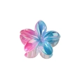 Pink and blue gradient flower hair claw clip with laser iridescent finish - 8cm New Gradient Color - Blue Rose Red