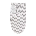 Infant swaddle sleep sack with grey and white chevron pattern and adjustable velcro tabs - Brown Pattern Single Swaddle