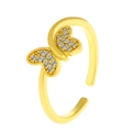 Pavé Zirconia Butterfly (14K M-652) Gold