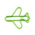 Green airplane shaped metal paper clip office stationery accessory in green finish - Fruit Green