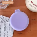 Mini spazzola pieghevole viola con specchio integrato, formato rotondo compatto - 4# Viola Roland