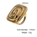 Detailweergave van de afmetingen van de goudkleurige stalen ring: 23,5 mm breed en 17,4 mm binnendiameter - Goud