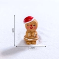 Miniature Christmas gingerbread man figurine with red hat for DIY holiday decor - 4# Gingerbread Man in Skirt