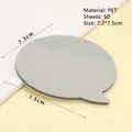 Graue Sprechblase wasserdichte PET-Haftnotizen 50 Blatt für Planer Journaling 7,3x7,5cm - Graue Sprechblase 50 Blatt