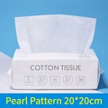 Extra thick disposable cotton face towel with pearl texture for sensitive skin care - Large Bag 20x20cm Pearl Texture