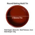 7-Zoll-Runde Silikon-Backform für Kuchen 178mm Durchmesser und 50mm Höhe rotbraun - Runde Kuchenform 7 Zoll Kaffeebraun