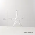 White 20cm woven star hanging ornament for festive decoration weighing about 80g - 20cm / White