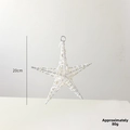 Stella appesa intrecciata bianca da 20cm per decorazione festiva peso circa 80g - 20cm / Bianco