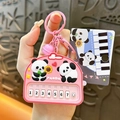 Porte-clés piano panda rose créatif mignon jouet anti-stress pour sac à main et cadeau - Pendentif Piano Panda / Rose