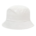 Minimalist white corduroy bucket hat featuring a vintage ribbed texture for casual wear - One Size / White