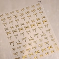 Stickers ongles 5D papillons dorés en relief 3D avec finition métallique TL-205 - Style Nœud Papillon Doré (TL-205)