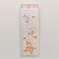 Cute pastel cartoon animal stickers with glitter finish featuring rabbits and bears - Tri-color Rabbit