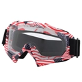 Unisex anti-fog ski goggles with USA flag frame and clear lens for outdoor winter sports - USA Flag Frame Clear Lens