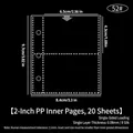 20-pack 2-inch transparent 2-hole refill pages for photo albums, 0.08mm thickness - A8 2-Pocket 2-inch Pages 20 Sheets 52#