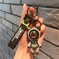 Weltraum-Bär Schlüsselanhänger in Schwarz-Grau mit gelbem PLAY-Tag und MASK Armband - Kleiner Blitzbär--Schwarz