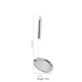 Espumadera de malla fina de acero inoxidable 304, mango de 31,5cm y diámetro de 12cm - Espumadera de Aceite de Borde Ancho 12 Pulgadas