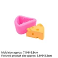 Small triangle cheese silicone mold for handmade candles and soap crafts 7.5x6x3.8cm - Small Triangle / Pink