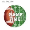 10-pack of 23cm American football themed paper plates for super bowl party game time decor - 9 Inch Plates 10PCS/Pack