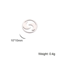 Poliertes Edelstahl Doppelmond-Anhänger 10x10mm für DIY Schmuckherstellung - Stahlfarbe
