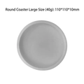 Large round grey silicone mold for resin coaster with matte finish, 110x110x10mm size - Large Round Mold