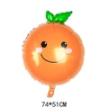 74x51cm orange fruit shaped foil balloon with cute smiley face for party decor - Cute Orange