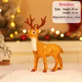 Close-up of artificial Christmas reindeer with plush fur texture and realistic antlers - Elk A-20 (Height 20cm)
