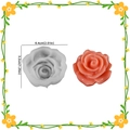 Stampo in silicone a forma di rosa per candele fai-da-te con misure di 6,4 cm di diametro - Fiore di Silicone 00209 / Bianco Traslucido