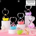Relojes de arena líquidos con forma de corazón en varios colores y decoración perlada - Estilo Corazón (SY61)