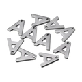 Polished silver stainless steel letter A charms for DIY bracelets and necklaces - Letter A