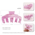 Große Haarklammer aus Acetat in Rosa-Marmor mit geometrischem Design und hoher Elastizität - Lila