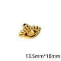 Edelstahl-Anhänger mit Bösem Blick, 18k vergoldet, 13,5mm x 16mm für DIY-Schmuckherstellung - 13,5*16mm Auge