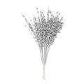 Sparkling silver glitter berry stem bundle for Christmas tree and festive home decoration - Silver Stem