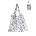 Portable foldable shopping bag with colorful cartoon city print and compact pouch - 16kg / 38*58cm / City Traffic (XC-64)